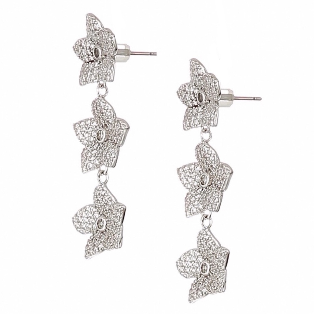 KATE SPADE • Blooming Pavè Linear Earrings - Picture 4 of 8